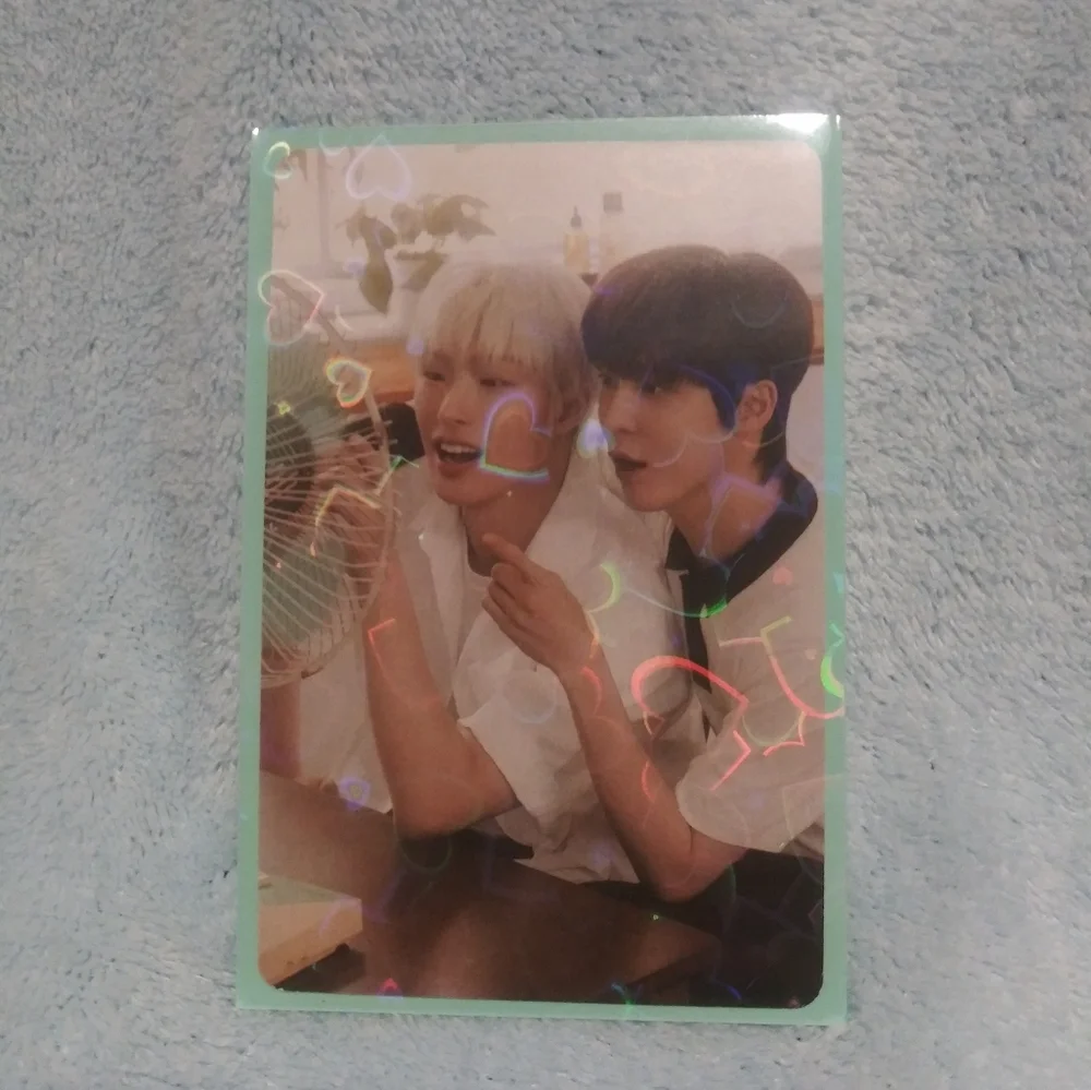 Colorful Heart Pattern Photo Card - Picture 1 of 2